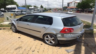 iki otomobilin çarpışması sonucu 1 kişi yaralandı