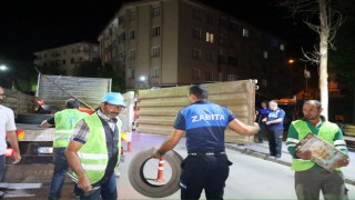 Aksaray Belediyesi Zabıta Ekiplerinden Gece Mesaisi