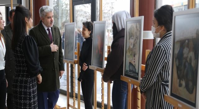 Zafere Özel 34 Eserden Oluşan Resim Sergi Açıldı