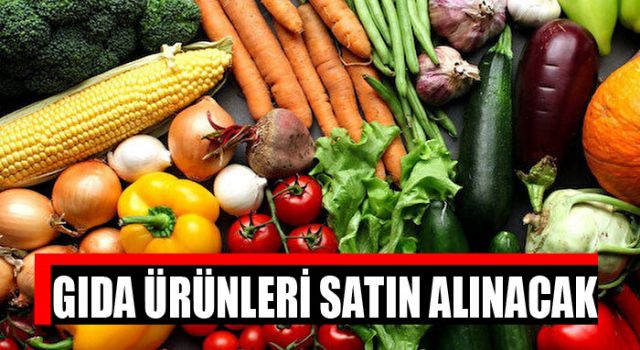 Gıda ürünleri satın alınacak