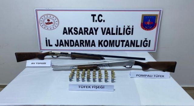 Maganda Çift Tüfek İle Yakalandı