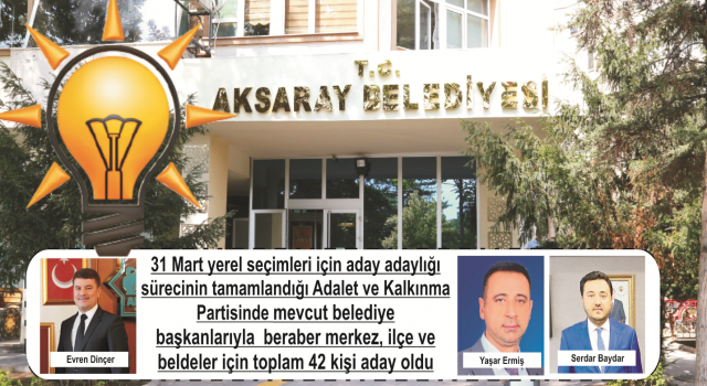 Ak Partide 42 Yeni İsim Belediye Başkanlığı İçin Aday Oldu