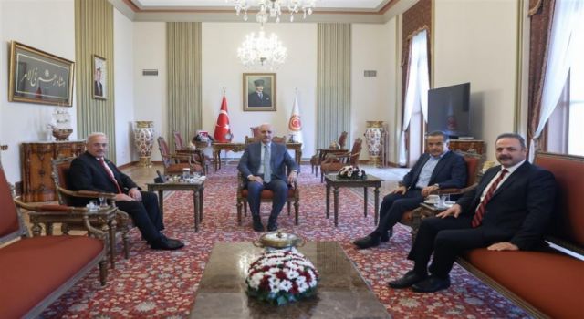 TBMM Başkanı Kurtulmuş’a Projeler Hakkında Bilgiler Aktarıldı