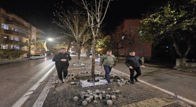 Başkan Dinçer’den Çalışma Yapılan Caddelere Gece Denetimi