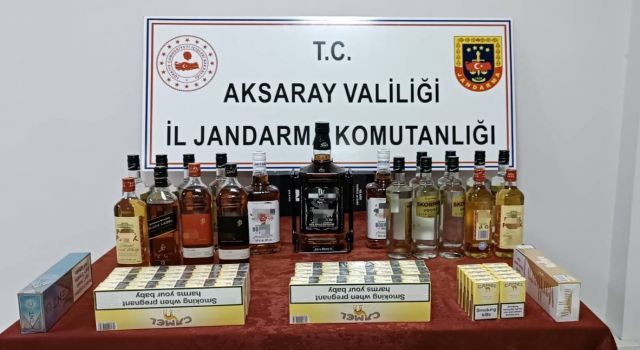 Jandarma Sahte alkol ve Kaçak Sigara Ele Geçirdi