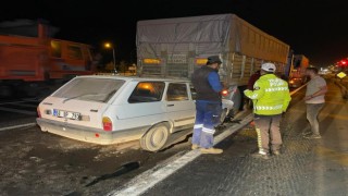 Alkollü sürücü otomobili ile tıra arkadan çarptı: 1 ağır yaralı