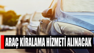 Araç kiralama hizmeti alınacak