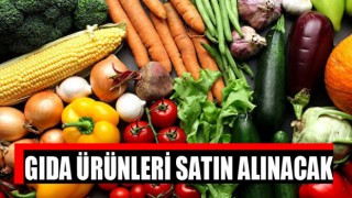 Gıda ürünleri alınacak