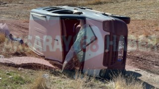 Hafif Ticari Araç Şarampole Uçtu:1 Yaralı